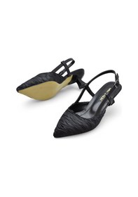 Resim Ispartalılar 9827 Kadın Topuklu Ayakkabı 4 Cm Abiye Düğün Nişan Kına Gecesi Ayakkabısı Siyah 