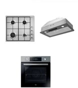 Resim Hoover 3'LÜ ANKASTRE SET GAZ OCAKLI İNOX (HO3158IN-HHW6LMX/TK -HPY6SGTK ) 