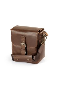 Resim MegaGear Suni Deri Fotoğraf Makinesi Omuz Çantası Kahverengi 