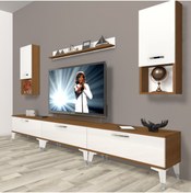Resim Decoraktiv Eko 270da Mdf Silver Tv Ünitesi Tv Sehpası - Ceviz - Beyaz 