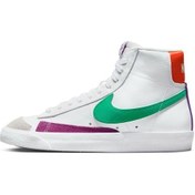 Resim Nike Beyaz - Mor Kadın Lifestyle Ayakkabı Cz1055-123 W Blazer Mıd '77 Kadın Sneaker Beyaz 
