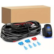 Resim Tongdashop 2 Metrelik Araba Işığı Bağlantı Kablosu Çalışma Şerit Yardımcı Işıklar Off Road Araçlar İçin 