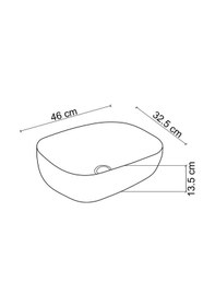 Resim Lena Ex4700As Tezgah Üstü Lavabo Siyah - Altın 