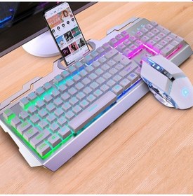 Resim Rogfer Yındıao V2 Mekanik Hissediyorum Oyun Klavyesi Fare Seti Beyaz Gökkuşağı Işığı - Beyaz Gökkuşağı Optik 