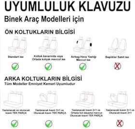 Resim Citroen Saxo VSX ile Uyumlu Lüx Deri Kadife Detaylı Oto Koltuk Kılıfı Ön Arka Takım Prosev BEJ 