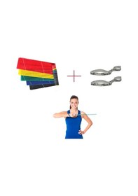 Resim 5 x 1.5 Mt Theraband Egzersiz Bandı 2 x Tutma Assist 