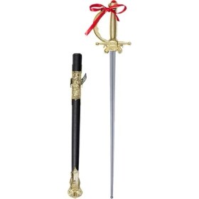 Resim Altın Renk Kabzalı Zararsız Oyuncak Şövalye Kılıcı – 68 cm (Plastik) - Lisinya 