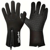 Resim Willowhaven Hiturbo Erkek Siyah S Neopren Dalış Eldiveni Kaymaz Termal 