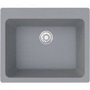 Resim Gradde Gri Tek Goz 51 x 61 T Ustu Sıfr Altı Granıt Eviye Gr61 