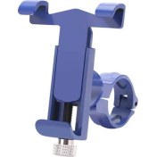Resim ZHKJ Shop Bisiklet Için 360 Derece Dönebilen Alüminyum Alaşım Telefon Braketi, 50-100MM Cihaz Için Uygun (Mavi)(Yurt Dışından) 