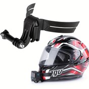 Resim 1 Adet Motosiklet Kaskı Montaj Spor Kamerası Titreşim Önleyici Braket, GoPro Çene Kilidi için Uygun 360° Dönebilen Hızlı Bırakma Tabanı PVC Malzeme Bisiklet Kayıt Aksesuarı Vlog Ekipmanı DJI Insta36 Action ve Çoğu Spor Kameralar ile Uyumlu Tutucu 