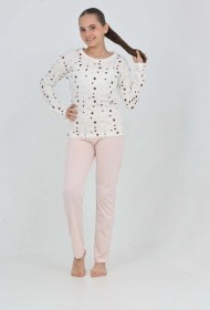 Resim Toontoy Kız Çocuk Karma Baskılı Pijama Takım Pudra 