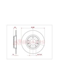 Resim Opel Combo Arka Fren Diski 2019-2024 Braxıs Ae0861 2adettir 