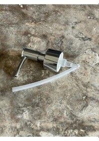 Resim Gümüş Rengi Mermer Sıvı Sabunluk Pompası Gold 
