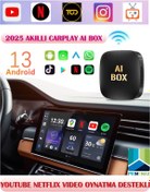 Resim Carplay Akıllı Multimedya Kutusu Android 13 32GB Kablosuz Carplay Ai Box Youtube Netflix Google Playstore Wifi 