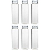 Resim Kitchen Design Lab Metal Çevir Aç Kapaklı Cam Baharatlık Saklama Kabı 6 Adet 160 ML 