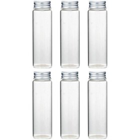 Resim Kitchen Design Lab Metal Çevir Aç Kapaklı Cam Baharatlık Saklama Kabı 6 Adet 160 ML 