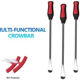 Resim Novahub Lastik Sökme Seti: 4'ü 1 Arada Motosiklet, Bisiklet, Araba Jant Koruyucu + Vana Çekirdekli Tamir Aletleri 