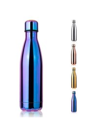 Resim Besthome1 500ml Mor Elektroplasik Isı Yalıtkan Kola Şekilli Bardak - 304 Paslanmaz Çelik İç, 201 Dış Malzeme, Uzun Süre Sıcaklı 