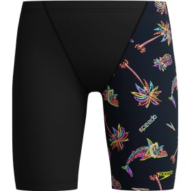 Resim Speedo Printed V-cut Jammer Erkek Çocuk Yüzücü Mayosu Siyah 