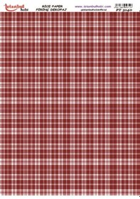 Resim Pirinç Dekopaj Kağıdı 30x42cm Pt-3140 Ekose 