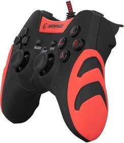 Resim Rampage 2 Li Paket Rampage SG-R218 Ps3/pc x Input Kırmızı USB 1.8m Joypad +Mavi G Desenli Gaming Mouse Pad Hediye Li 