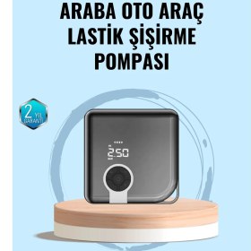 Resim Arthurs Type-C Şarj Girişli Taşınabilir Elektrikli Hava Pompası 