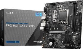 Resim PRO H610M-G DDR4 HDMI-DP PCIE 16X v4.0 1700p mATX MSI