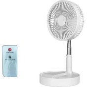 Resim Decisive 7200MAH Taşınabilir Fan Şarj Edilebilir Mini Katlanır Teleskopik Fan Düşük Gürültü Elektrikli Soğutma Fanı Açık Ev B Için (Yurt Dışından) 