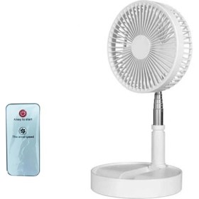 Resim Decisive 7200MAH Taşınabilir Fan Şarj Edilebilir Mini Katlanır Teleskopik Fan Düşük Gürültü Elektrikli Soğutma Fanı Açık Ev B Için (Yurt Dışından) 