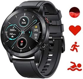 Resim Honor MagicWatch 2 akıllı saat, 14 gün pil ömrü, 15 fitness modu, SpO2 monitörü, yüzerken kalp atış hızı izleme, stres, uyku takibi, Bluetooth arama, 46 mm kahverengi 