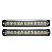 Resim Accentssty 12 Led'li Acil Durum Güvenlik Flaşörlü Işıklar, Sarı+Beyaz (Yurt Dışından) 