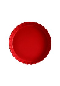 Resim Emile Henry Tart-börek-fırın Kabı Yuvarlak 32 Cm - Kırmızı/burgundy Kırmızı 