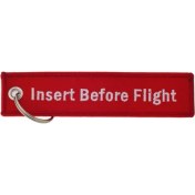 Resim Hit Dükkan Insert Before Flight Kırmızı Anahtarlık 13CMX3CM 