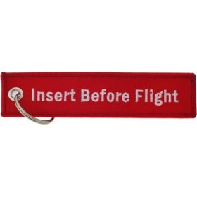 Resim Hit Dükkan Insert Before Flight Kırmızı Anahtarlık 13CMX3CM 
