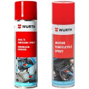 Resim Würth Motor Temizleyici Sprey + Araç Içi Temizleyici Sprey 500 ml 