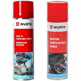 Resim Würth Motor Temizleyici Sprey + Araç Içi Temizleyici Sprey 500 ml 