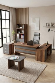 Resim Yurudesign Vario ABCDF Ofis Büro Masa Takımı Barok-Antrasit 