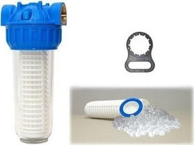 Resim Aquafer 10 inç Siliphos Kireç Önleyici Su Filtresi 1 inc 50 Micron Yıkanabilir 