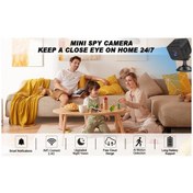 Resim Tenfowee "x2 Mini Gizli Kamera: 4k Gece Görüşlü, Wifi Destekli, Hareket Algılamalı, Manyetik Tabanlı Ev Güvenlik Kamerası" 