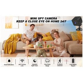Resim Tenfowee "x2 Mini Gizli Kamera: 4k Gece Görüşlü, Wifi Destekli, Hareket Algılamalı, Manyetik Tabanlı Ev Güvenlik Kamerası" 