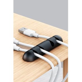 Resim Gampus 5 Kanallı Kablo Sabitleyici Düzenleyici, 3 Adet Fiş Tutucu, Kablo Yönetimi İçin Pratik Set 