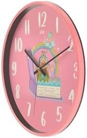 Resim Slim Masal Çocuk Odası Duvar Saati - Pembe - 30 Cm 