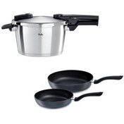 Resim Fissler Vitaquick Premium 4,5 Litre Düdüklü Tencere + Tava Set 