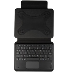 Resim Uyumlu Zore Border Keyboard 13" İnç Universal Bluetooh Bağlantılı Standlı Klavyeli Tablet Kılıfı-siyah Tablet Kılıfı 