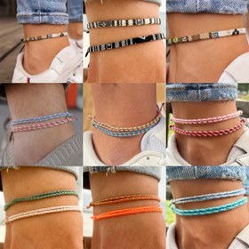 Resim Erkekler için Sörfçü Plaj Ayak Bileziği, Boho Etnik Tarz Ayak Bileziği, Festival Takı 