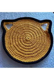 Resim UNİCORNS Kedi Figürlü Paspas, Kedi Matı, Kedi Mama Paspası 