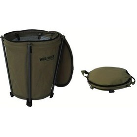 Resim Elmpaly 5.28 Galon Kamp Çöp Kovası Kapaklı Büyük Hacimli Ordu Yeşili Kamp Ekipmanı 