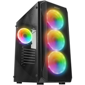 Resim Everest X-Racer Peak 600W Temperli Camlı 4x12 CM Rgb Fan Mid-Tower Gaming Oyuncu Kasası 
