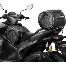 Resim Motocentric Su Geçirmez Arka Çanta Scooter Seyahat Çantaları Motosiklet Tünel Tasarımı 